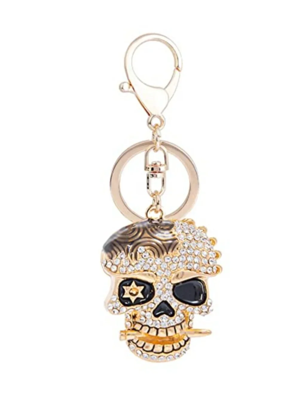 Crystal Skull Keychain Keyring Handbag Charm Purse Accessory for Women
